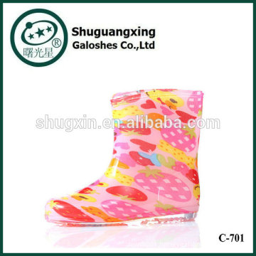 plastic ankle rain boots pvc shoes for kids